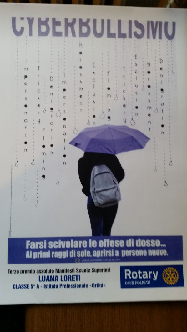 Luana Loreti, studentessa di Foligno vince nel 2016 il concorso del Rotary club per sensibilizzare al problema del cyberbullismo