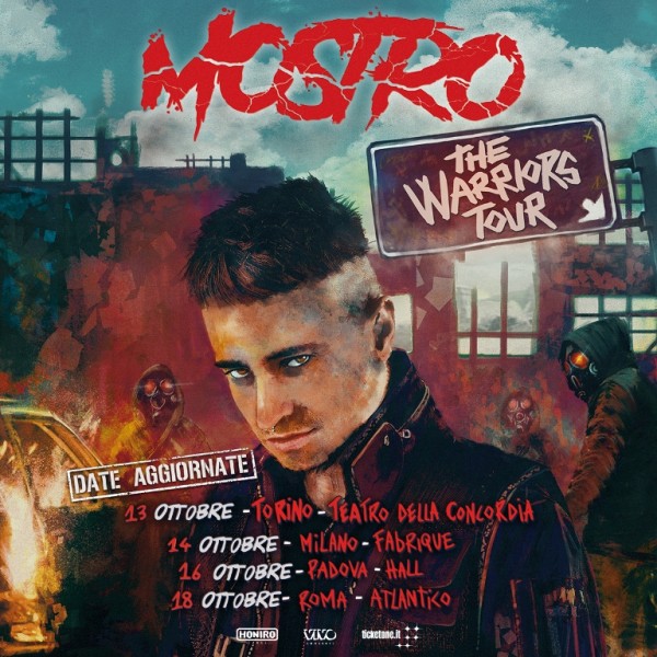 “The Warriors Tour”, i live di Mostro posticipati a Ottobre 2020
