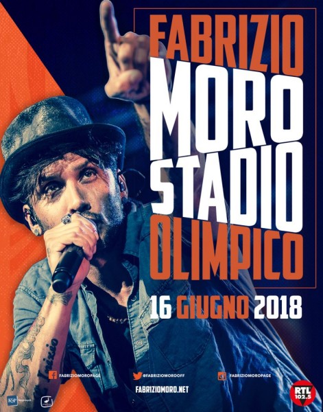 Fabrizio Moro una grande festa allo stadio Olimpico e date tour estivo
