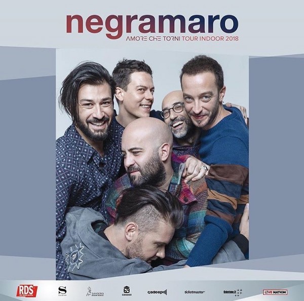 Con l'“Amore Che Torni Tour Indoor 2018” i Negramaro a dicembre a Eboli