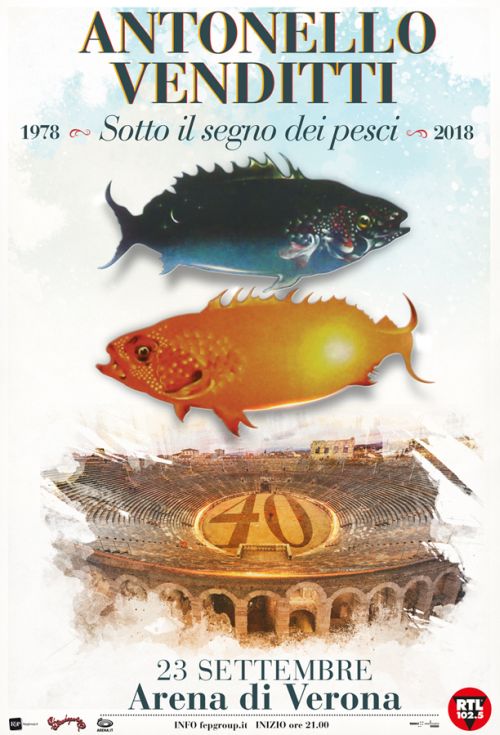 Sotto il Segno dei Pesci 2018: Antonello Venditti sold out l'imperdibile data all'Arena di Verona
