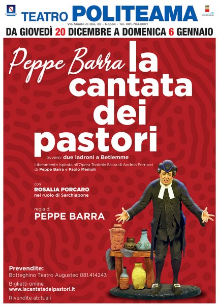 Non c’è “Cantata dei Pastori” senza Peppe Barra, al Politeama di Napoli.