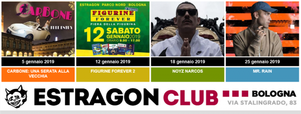 Noyz Narcos, Mr Rain, Flogging Molly, le figurine e tanto altro all’Estragon Club di Bologna