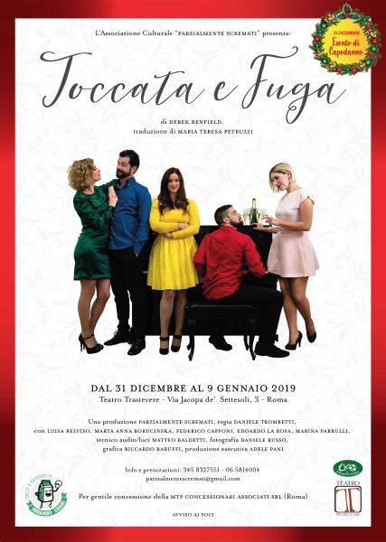 “Toccata e Fuga” di  Derek Benfield  al Teatro Trastevere dal 31 dicembre