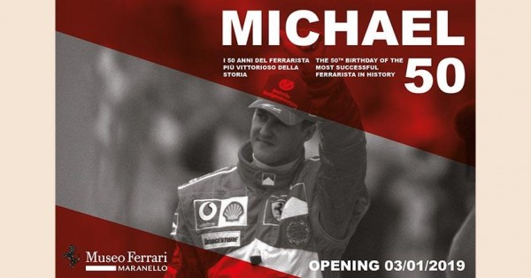 "Michael 50" al Museo Ferrari di Maranello una mostra dedicata a Michael Schumacher