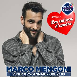 Marco Mengoni a Radio Subasio: “Speciale per un'ora d'amore"