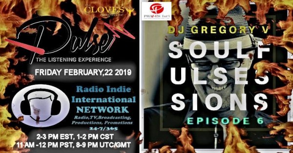 Soul Sessions by dj Gregory V Friday 02/22/2019 on Radio Indie International Network