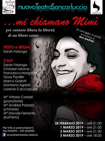 “…Mi chiamano Mimì” per cantare libera la libertà di un libero canto al Sancarluccio di Napoli