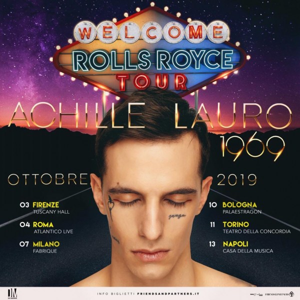 Achille Lauro: rinviate a ottobre le 6 date del tour nei club