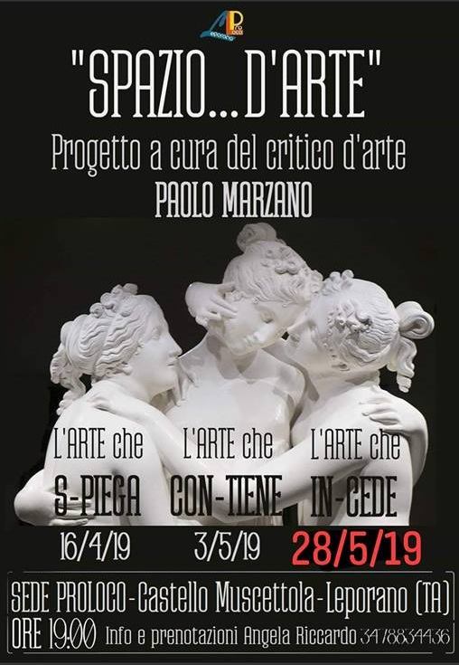 Spazio d'arte, l'arte che s-piega con-tiene in-cede il 28 Maggio 2019 l'ultimo incontro.