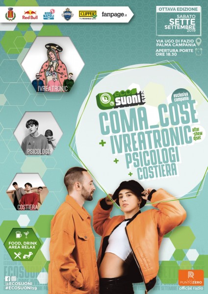 Ivreatronic e Psicologi si aggiungono alla line up di Ecosuoni 2019,  insieme ai Coma_Cose e ai Costiera