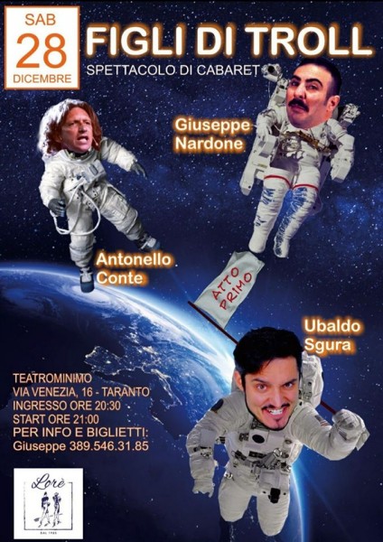 "Figli di Troll"  il 28 Dicembre 2019 al Teatrominimo di Taranto