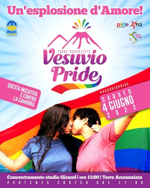 “Un’esplosione d’Amore”, il 4 giugno a Torre Annunziata si terrà il “Vesuvio Pride”