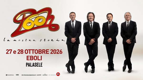 Pooh 60 – La storia continua: la band torna live, doppia data a Eboli nel 2026